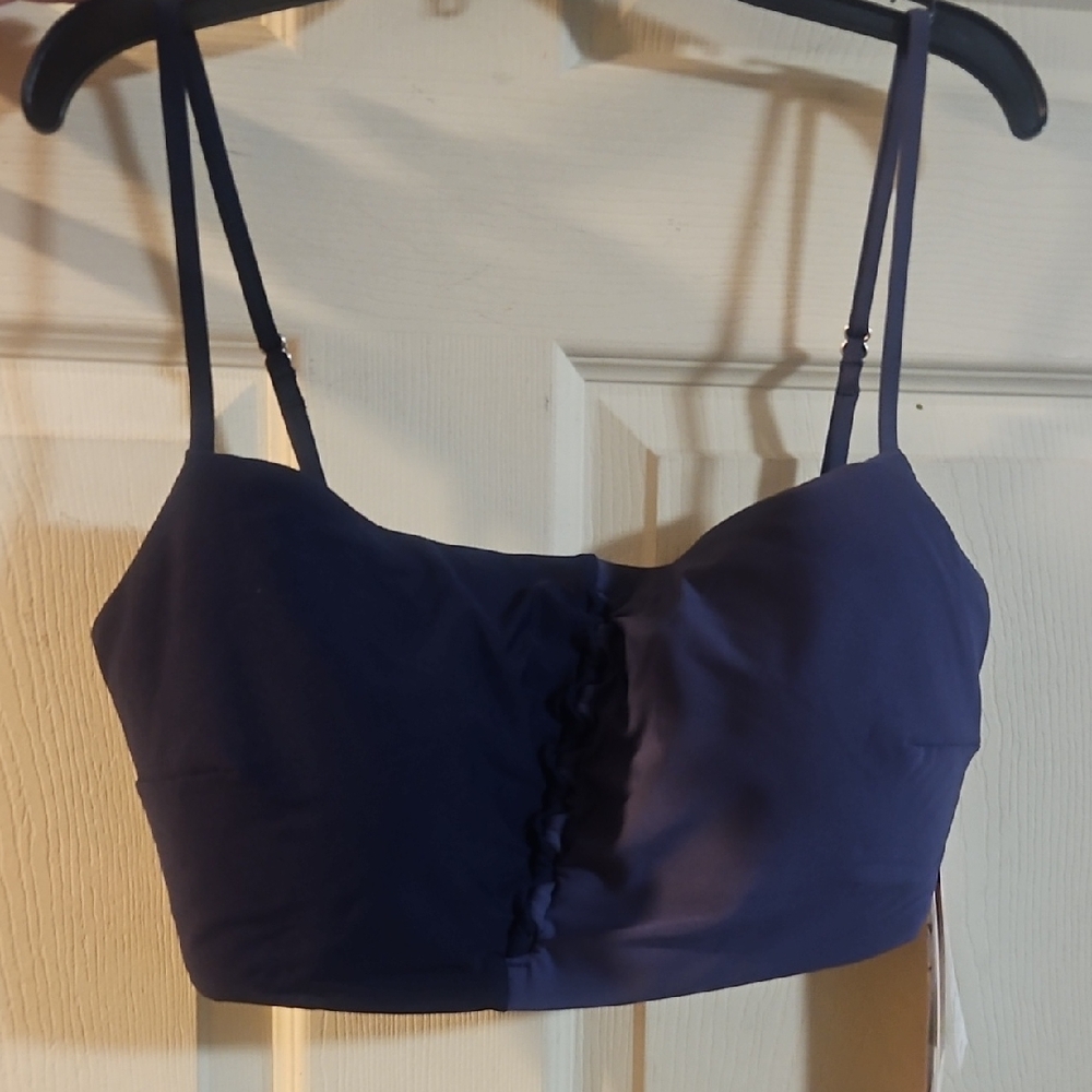 CALIA Women's Swim Looped Front Bikini Top: STORM HAZE: NEW WITH TAGS: SIZE XXL